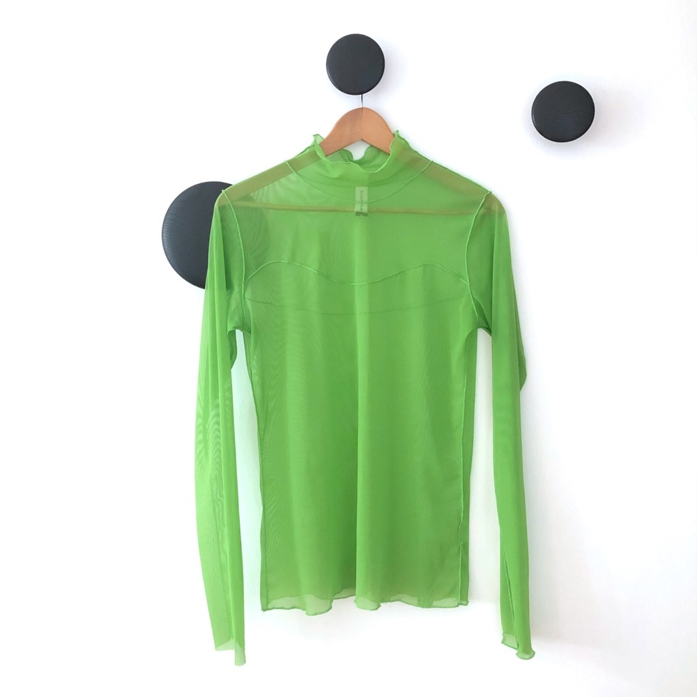 Eliza Faulkner Lime mesh top